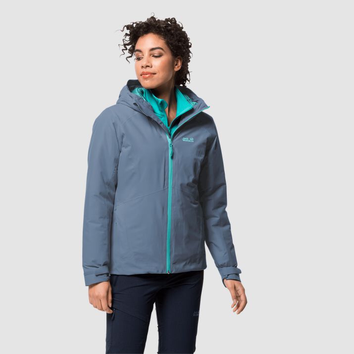 Chamarra Invierno Jack Wolfskin Argon Storm Mujer Azules Mexico-5627411